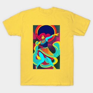 Retro 70s Woman Dancing T-Shirt